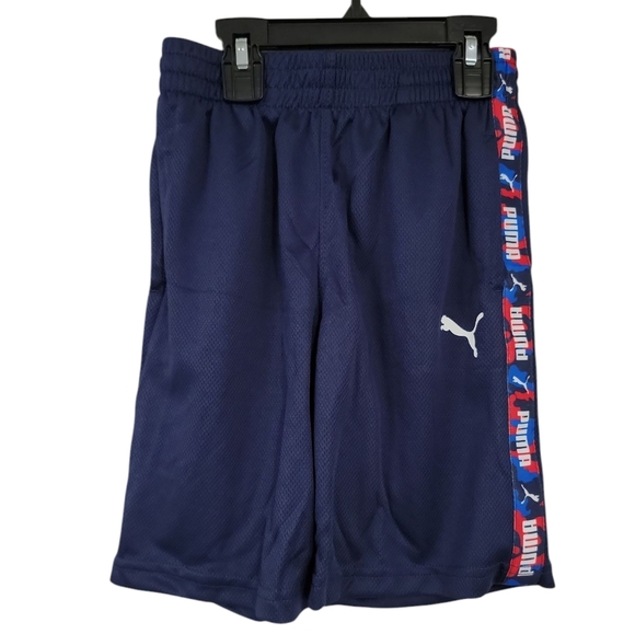 NWT size 6 Puma Americana Pack Mesh Shorts in Navy - Picture 1 of 8